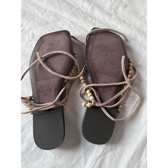 Jeffrey Campbell Xeniah Sandals Natural Ankle Wrap - Picture 5 of 5